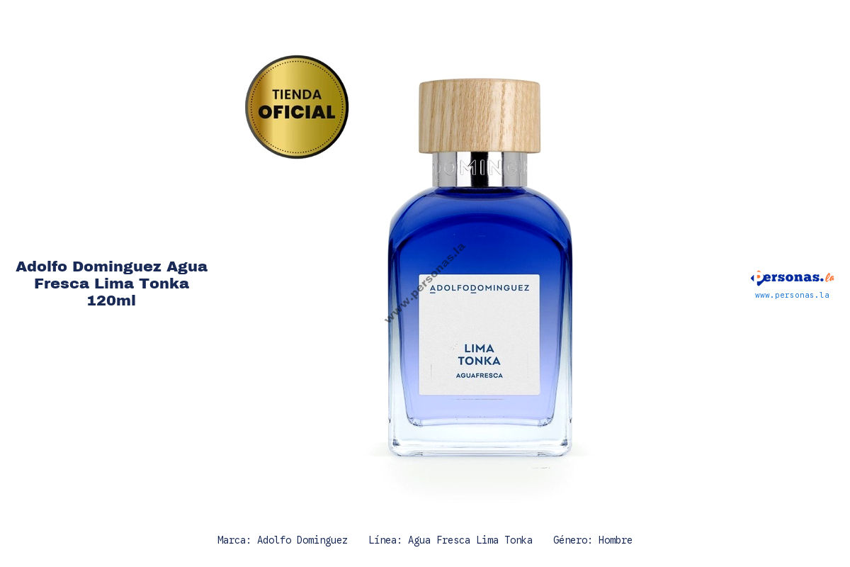 Ficha tecnica Adolfo Dominguez agua fresca lima tonka 120ml