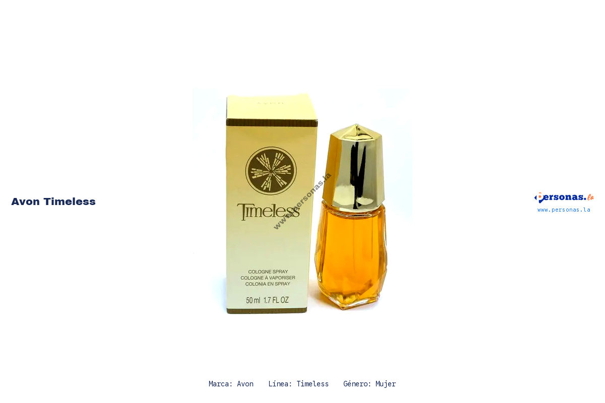Ficha tecnica Avon timeless