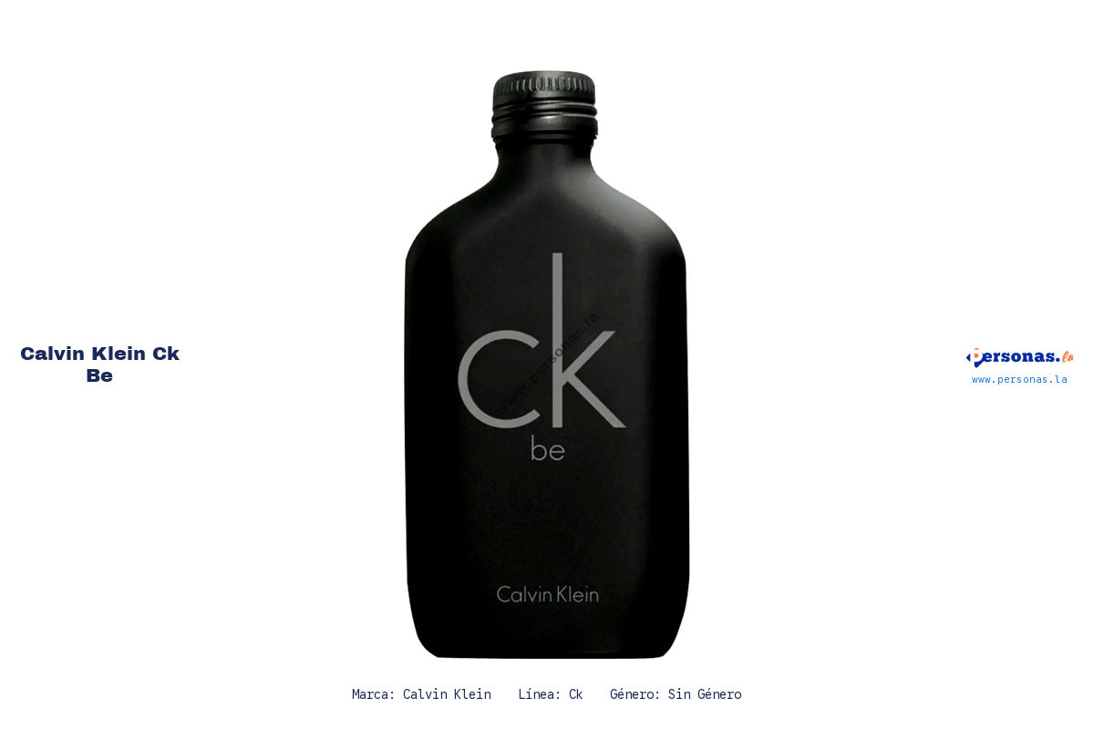 Ficha tecnica Calvin Klein ck be