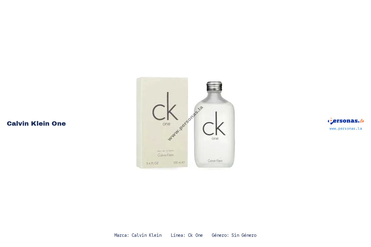 Ficha tecnica Calvin Klein one