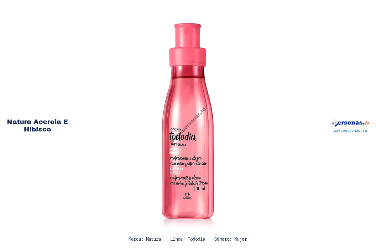 Ficha tecnica Natura acerola e hibisco