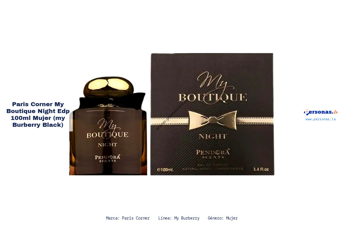 Ficha tecnica Paris Corner my boutique night edp 100ml mujer my burberry black