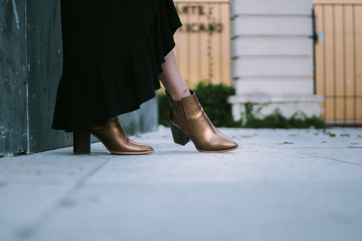 Botines metálicos urbanos para mujer