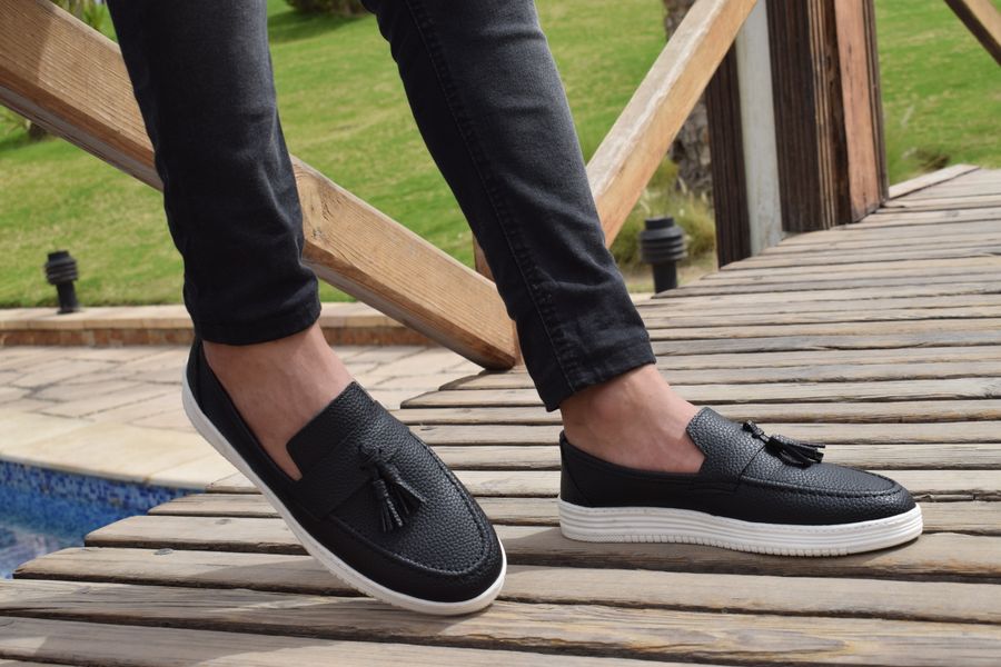 mocasines negros flecos estilo casual 1 Mocasines negros de flecos para estilo casual
