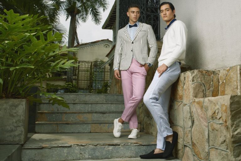 Moda masculina pantalones de colores