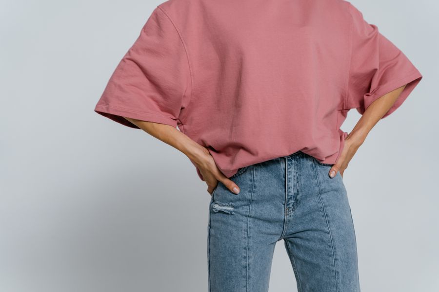 polera oversize rosa casual jeans 2 Polera oversize rosa casual con jeans